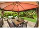 Outdoor gazebo with seating area and dining table at 3758 Tupelo Church Ln, Mount Pleasant, SC 29429