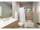 Clean bathroom with shower/tub combo, toilet, and vanity at 362 Pelican Flight Dr, Dewees Island, SC 29451