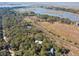Aerial view of neighborhood near the water at 362 Pelican Flight Dr, Dewees Island, SC 29451