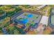 Aerial view of four well-maintained pickleball courts at 510 Eastern Isle Ave, Summerville, SC 29486