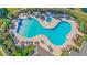 Aerial view of resort-style pool with surrounding lounge chairs and landscaping at 510 Eastern Isle Ave, Summerville, SC 29486