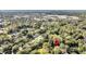 Aerial view showing home location in a residential neighborhood near shopping at 1860/1858 Taberwood Cir, Charleston, SC 29407