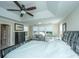 Spacious main bedroom with high ceilings, large windows and ensuite bathroom at 4966 Ballantine Drive, Summerville, SC 29485