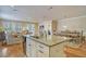 Open concept kitchen with large island and hardwood floors at 126 Harbor Trace Ln, Summerville, SC 29486