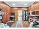Tack room with sink, shelves, and storage at 203 Hickory Nut Drive, Harleyville, SC 29448