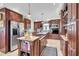 Eat-in kitchen with custom cabinetry and granite countertops at 203 Hickory Nut Drive, Harleyville, SC 29448