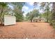 Large backyard with shed and mature trees at 104 Robin St, Summerville, SC 29485