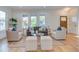 Living room with hardwood floors, comfortable seating and large windows at 35 Cypress St, Charleston, SC 29403