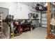 Large garage with lots of storage and a workbench at 476 Rockville Rd, Moncks Corner, SC 29461