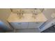 Double vanity bathroom with white cabinets at 1450 Coopers Hawk Dr, Hanahan, SC 29410
