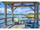 Relaxing waterfront gazebo with wicker chairs and table at 4252 Faber Place Dr # 203, North Charleston, SC 29405