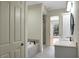 Spa-like bathroom with soaking tub and separate shower at 4252 Faber Place Dr # 203, North Charleston, SC 29405