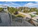 Wooden stairs leading from the deck to the ground level at 202 Mary St, Edisto Island, SC 29438