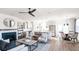 Open concept living and dining area with hardwood floors at 129 Cantona Dr, Summerville, SC 29483