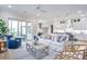 Spacious living room with a comfortable sofa, and sliding glass doors leading to a patio at 268 Clearpath Dr, Summerville, SC 29486