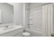 Clean bathroom with a white tub/shower combo at 2215 Macallan Blvd, Ravenel, SC 29470