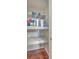 Well-organized pantry with two shelves at 313 Fairlawn Dr, Moncks Corner, SC 29461