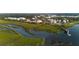 Aerial view of upscale community with marshfront access at 9004 Topwater Ln, Johns Island, SC 29455