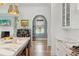 Gourmet kitchen boasts marble countertops and high-end finishes at 9004 Topwater Ln, Johns Island, SC 29455
