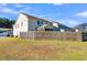 Large backyard with wooden fence and partial water view at 108 Glenspring Dr, Summerville, SC 29486