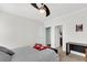 Bedroom with a queen bed, ceiling fan, and access to bathroom at 108 Glenspring Dr, Summerville, SC 29486