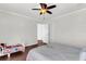Well-lit bedroom with hardwood floors and ceiling fan at 108 Glenspring Dr, Summerville, SC 29486