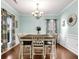 Dining room with square wooden table and white chairs at 108 Glenspring Dr, Summerville, SC 29486