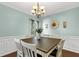 Dining room with square wooden table and white chairs at 108 Glenspring Dr, Summerville, SC 29486
