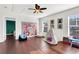 Playful ' room with hardwood floors, rainbow wall art, and a teepee at 108 Glenspring Dr, Summerville, SC 29486