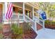 Front steps with brick and white railings at 3400 Henrietta Hartford Rd, Mount Pleasant, SC 29466