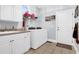 Laundry room with washer, dryer, and ample counter space at 3400 Henrietta Hartford Rd, Mount Pleasant, SC 29466