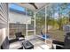 Relaxing screened porch with seating and backyard access at 9116 Fieldstone Trace, Summerville, SC 29485