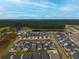 Aerial view of a residential neighborhood with houses, streets, and green spaces at 104 True Blue, Summerville, SC 29486