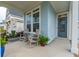Inviting front porch with rocking chairs, perfect for relaxing at 104 True Blue, Summerville, SC 29486