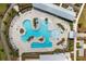 Community pool with lap lanes and lounging areas at 104 True Blue, Summerville, SC 29486