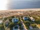 Aerial view of beachfront homes and community at 3131 Palmetto Blvd, Edisto Island, SC 29438
