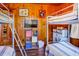 Bedroom with twin bunk beds, TV, and wood paneled walls at 3131 Palmetto Blvd, Edisto Island, SC 29438