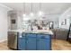 Open concept kitchen with island and stainless steel appliances at 1421 Oldenburg Dr, Mount Pleasant, SC 29429