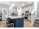 Modern kitchen with island, stainless steel appliances, and granite countertops at 1421 Oldenburg Dr, Mount Pleasant, SC 29429