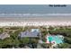 Aerial view of The Sandcastle resort and beach at 151 Augusta National Ct, Kiawah Island, SC 29455