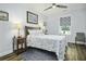 Cozy bedroom with hardwood floors and a ceiling fan at 3034 Cane Slash Rd, Johns Island, SC 29455