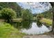 Serene pond view with lush green vegetation and trees at 3034 Cane Slash Rd, Johns Island, SC 29455