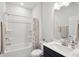 Clean bathroom with shower/tub combo, vanity, and mirror at 310 Autumn Azalea Way, Summerville,  29486