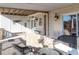 Spacious deck with seating area and access to the home. Enjoy the summer breeze at 3611 Yacht Club Rd # B, Edisto Island, SC 29438