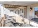Relaxing outdoor deck with seating area and covered patio at 3611 Yacht Club Rd # B, Edisto Island, SC 29438