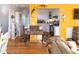 Kitchen with white cabinets and a breakfast bar at 3611 Yacht Club Rd # B, Edisto Island, SC 29438