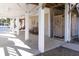 Covered patio with seating and outdoor shower at 3611 Yacht Club Rd # B, Edisto Island, SC 29438