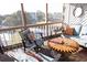 Relaxing screened porch with seating and ocean views at 3611 Yacht Club Rd # B, Edisto Island, SC 29438