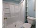 Bathroom with a shower and built-in shelving at 403 Reserve Way, Summerville, SC 29485