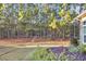 Private backyard with wooded area and manicured landscaping at 404 Claymoor Village Ln, Summerville, SC 29486